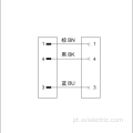 M8 macho direto para o conector feminino angular